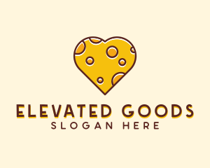 Cheddar Cheese Heart  logo design