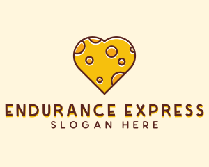 Cheddar Cheese Heart  logo design