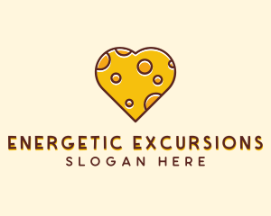 Cheddar Cheese Heart  logo design