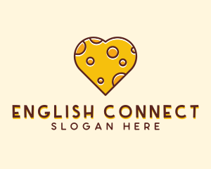 Cheddar Cheese Heart  logo design