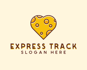 Cheddar Cheese Heart  logo design