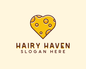 Cheddar Cheese Heart  logo design