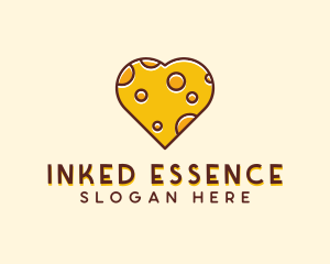 Cheddar Cheese Heart  logo design