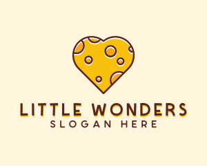 Cheddar Cheese Heart  logo design