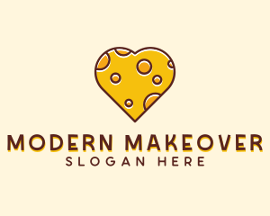 Cheddar Cheese Heart  logo design