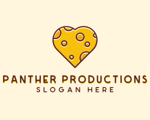 Cheddar Cheese Heart  logo design