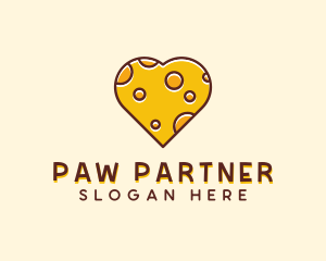 Cheddar Cheese Heart  logo design