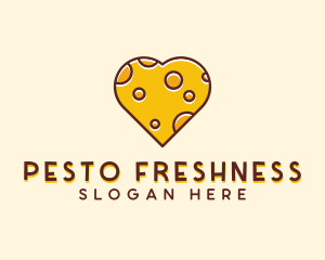 Cheddar Cheese Heart  logo design