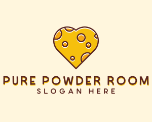 Cheddar Cheese Heart  logo design