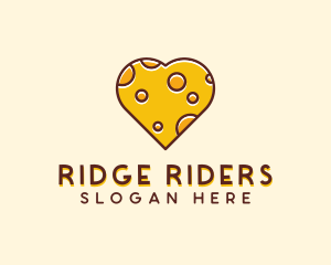 Cheddar Cheese Heart  logo design