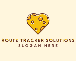 Cheddar Cheese Heart  logo design