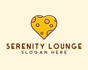 Cheddar Cheese Heart  logo design