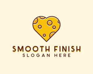 Cheddar Cheese Heart  logo design