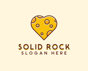 Cheddar Cheese Heart  logo design