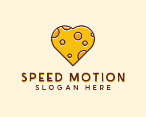 Cheddar Cheese Heart  logo design