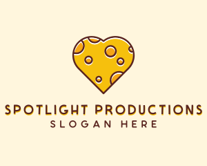 Cheddar Cheese Heart  logo design