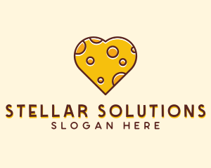 Cheddar Cheese Heart  logo design