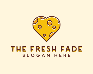 Cheddar Cheese Heart  logo design