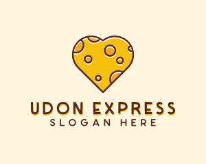 Cheddar Cheese Heart  logo design