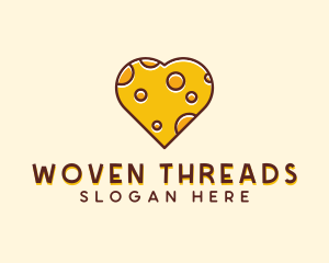 Cheddar Cheese Heart  logo design