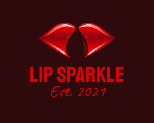 Modern Red Lips  logo design