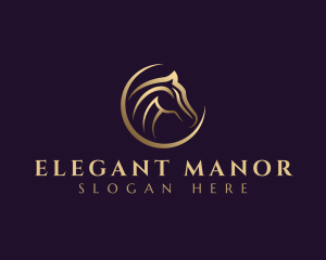 Elegant Horse Equine logo design