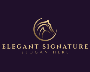 Elegant Horse Equine logo design