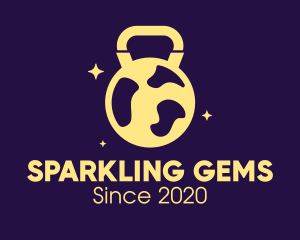 Sparkling Kettlebell Globe logo