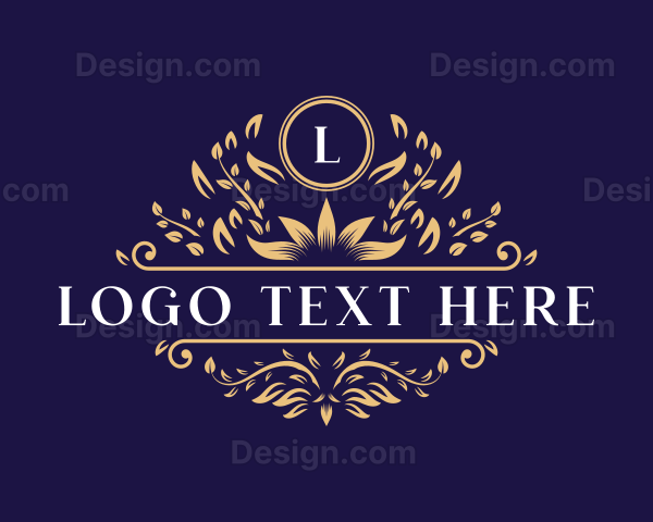 Elegant Floral Leaves Logo