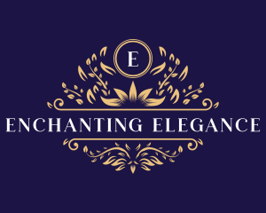 Elegant Floral Leaves logo design