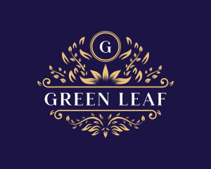 Elegant Floral Leaves logo design