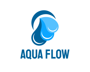 Aqua Water Waves  logo design