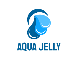 Aqua Water Waves  logo design