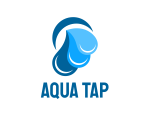 Aqua Water Waves  logo design