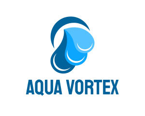 Aqua Water Waves  logo design