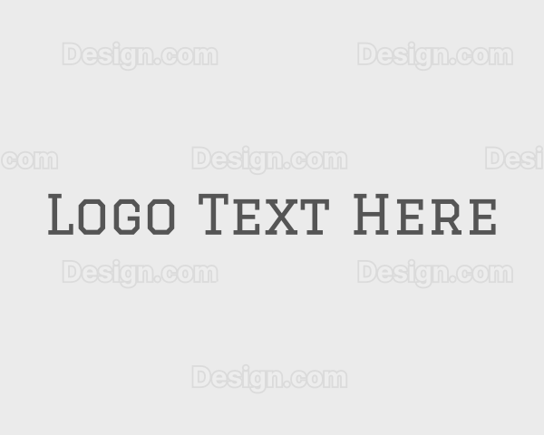 Hipster Serif Text Logo