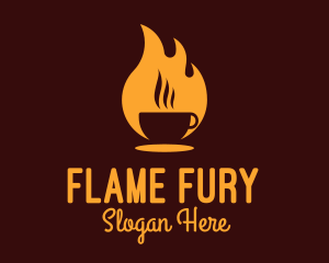 Orange Flame Coffee logo design