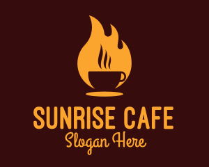 Orange Flame Coffee logo design