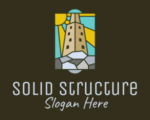 Sunshine Structure Stained Glass logo design