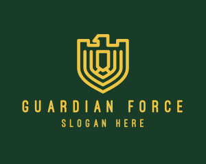 Elegant Eagle Shield logo design