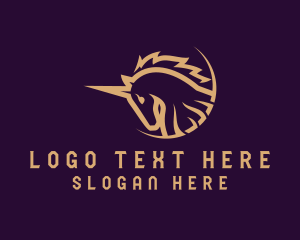 Gold Premium Unicorn  logo