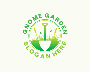 Gradient Shovel Gardener logo design