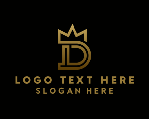 Luxury Crown Letter D logo