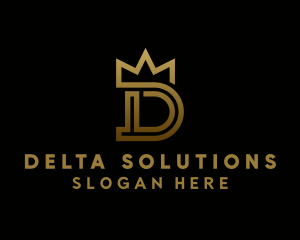 Luxury Crown Letter D logo design