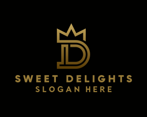 Luxury Crown Letter D logo