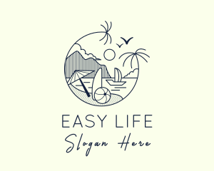 Beachside Resort Getaway logo design