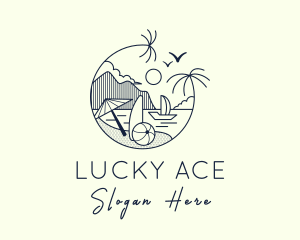 Beachside Resort Getaway logo design