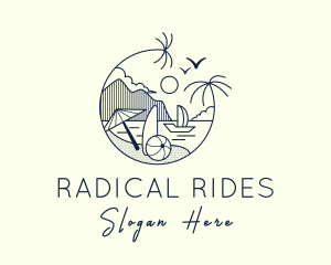 Beachside Resort Getaway logo design