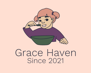 Kindergarten Girl Character  logo