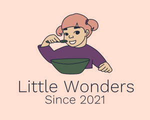 Kindergarten Girl Character  logo design